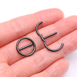 Detail View 2 of A Pair of Blackline Dual Hinged Classic Hoop Nipple Clicker