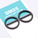 Detail View 3 of A Pair of Blackline Dual Hinged Classic Hoop Nipple Clicker