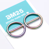 Detail View 3 of A Pair of Colorline Dual Hinged Classic Hoop Nipple Clicker