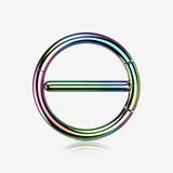 A Pair of Colorline Dual Hinged Classic Hoop Nipple Clicker