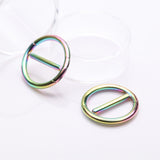 Detail View 1 of A Pair of Colorline Dual Hinged Classic Hoop Nipple Clicker