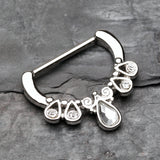 Detail View 1 of Radiant Kao Nipple Clicker-Clear Gem
