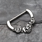 Detail View 1 of Rose Garden Icon Nipple Clicker-Steel
