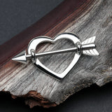 Detail View 1 of A Pair of Cupid's Heart Nipple Shield Ring
