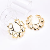 Detail View 1 of Golden Vintage Hearts Clip On Non-Piercing Nipple Shield Ring
