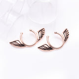 Detail View 1 of Rose Gold Angel Wings Clip On Non-Piercing Nipple Shield Ring