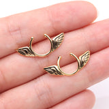 Detail View 2 of Golden Angel Wings Clip On Non-Piercing Nipple Shield Ring