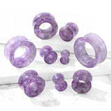 Detail View 2 of A Pair of Amethyst Stone Double Flared Eyelet Plug