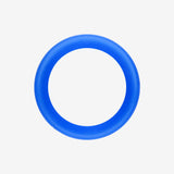 Detail View 3 of A Pair of Flexible Silicone Double Flared Ear Gauge Tunnel Plug-Blue