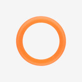Detail View 3 of A Pair of Flexible Silicone Double Flared Ear Gauge Tunnel Plug-Orange