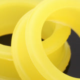 Detail View 4 of A Pair of Flexible Silicone Double Flared Ear Gauge Tunnel Plug-Yellow