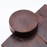 Detail View 3 of A Pair of Dark Tamarind Wood Double Flared Plug