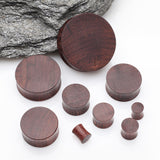 Detail View 2 of A Pair of Dark Tamarind Wood Double Flared Plug
