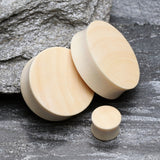 Detail View 1 of A Pair of Crocodile Wood Double Flared Plug-Yellow