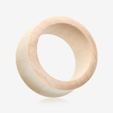 A Pair of Crocodile Wood Double Flared Tunnel Plug