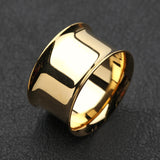 Detail View 1 of A Pair of Gold PVD Steel Double Flared Ear Gauge Flesh Tunnel Plug