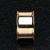 Detail View 3 of A Pair of Gold PVD Steel Double Flared Ear Gauge Flesh Tunnel Plug