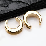 Detail View 1 of A Pair of Golden Classic Saddle Spreader Double Flared Ear Plug