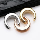 Detail View 3 of A Pair of Golden Classic Saddle Spreader Double Flared Ear Plug