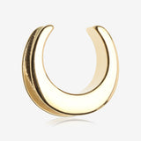 A Pair of Golden Classic Saddle Spreader Steel Double Flared Ear Plug