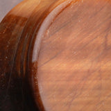 Detail View 2 of A Pair of Tiger Eye Stone Double Flared Ear Gauge Plug-Orange/Brown