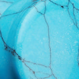 Detail View 2 of A Pair of Turquoise Stone Double Flared Ear Gauge Plug-Blue/Aqua