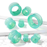 Detail View 2 of A Pair of Mint Opalite Stone Double Flared Eyelet Plug