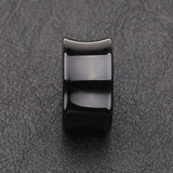 Detail View 2 of A Pair of Basic UV Acrylic Double Flared Ear Gauge Plug-Black