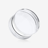 A Pair of Basic UV Acrylic Double Flared Ear Gauge Plug-Clear