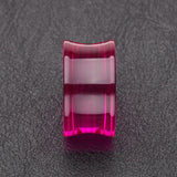 Detail View 2 of A Pair of Basic UV Acrylic Double Flared Ear Gauge Plug-Purple