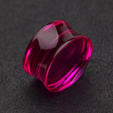 Detail View 1 of A Pair of Basic UV Acrylic Double Flared Ear Gauge Plug-Purple