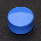 Detail View 1 of A Pair of Neon Colored UV Acrylic Double Flared Ear Gauge Plug-Blue