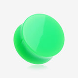 A Pair of Neon Colored UV Acrylic Double Flared Ear Gauge Plug-Green
