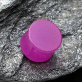 Detail View 3 of A Pair of Glow in the Dark Basic Acrylic Double Flared Ear Gauge Plug-Purple