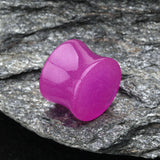Detail View 1 of A Pair of Glow in the Dark Basic Acrylic Double Flared Ear Gauge Plug-Purple
