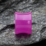 Detail View 2 of A Pair of Glow in the Dark Basic Acrylic Double Flared Ear Gauge Plug-Purple