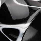Detail View 3 of A Pair of Marble Swirl Acrylic Double Flared Ear Gauge Tunnel Plug-Black