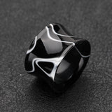 Detail View 1 of A Pair of Marble Swirl Acrylic Double Flared Ear Gauge Tunnel Plug-Black