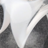 Detail View 3 of A Pair of Marble Swirl Acrylic Double Flared Ear Gauge Tunnel Plug-Clear Gem