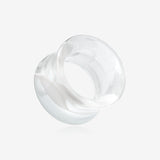 A Pair of Marble Swirl Acrylic Double Flared Ear Gauge Tunnel Plug