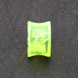 Detail View 2 of A Pair of Marble Swirl Acrylic Double Flared Ear Gauge Tunnel Plug-Green