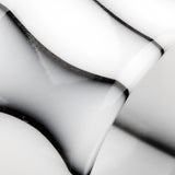 Detail View 3 of A Pair of Marble Swirl Acrylic Double Flared Ear Gauge Tunnel Plug-White