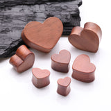 Detail View 2 of A Pair of Adorable Heart Red Cherry Wood Double Flared Plug