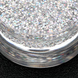 Detail View 4 of A Pair of Ultra Shine Glittered Double Flared Acrylic Ear Gauge Plug-Aurora Borealis