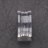 Detail View 2 of A Pair of Ultra Shine Glittered Double Flared Acrylic Ear Gauge Plug-Black