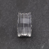 Detail View 3 of A Pair of Classic Checker Inlay Double Flared Ear Gauge Plug-Black