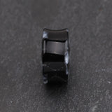 Detail View 3 of A Pair of Marble Checker Double Flared Ear Gauge Plug-Black