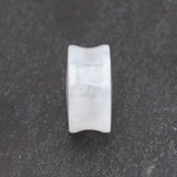 Detail View 3 of A Pair of Marble Checker Double Flared Ear Gauge Plug-White