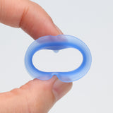 Detail View 2 of A Pair of Ultra Thin Flexible Silicone Ear Skin Double Flared Tunnel Plug-Blue