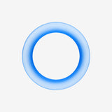 Detail View 3 of A Pair of Ultra Thin Flexible Silicone Ear Skin Double Flared Tunnel Plug-Blue